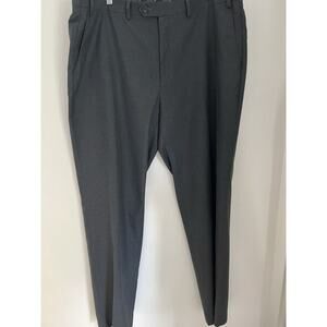 Chaps Dress Pant Mens 40X42,Dark Gray Straight Leg Slash Pockets Business Career